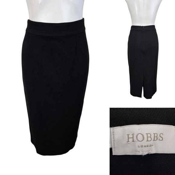 hobbs Dresses & Skirts - Hobbs London pencil skirt‎ size 6 black 100% wool knee length office business